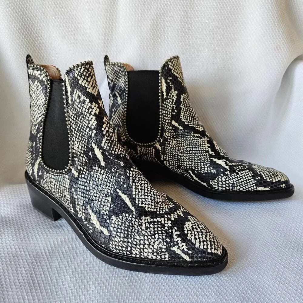 Coach Bowery Bootie in Snakeskin Size 8